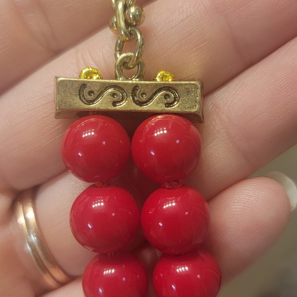 Heidi Daus Lucky Koi Fish inlaid Red Shiny Rhinestone‎ Enamel Necklace - Picture 7 of 10